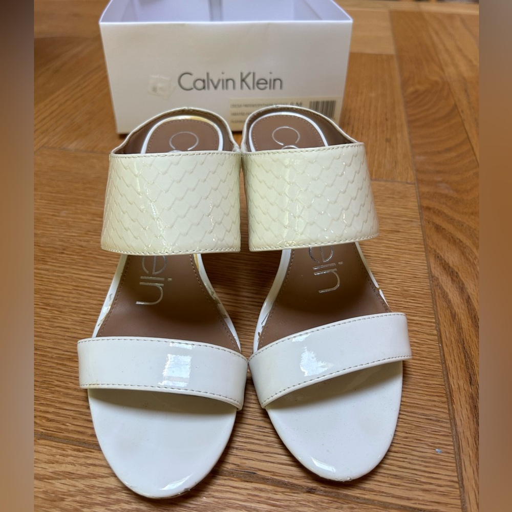 Calvin Klein White Heels- Never Worn